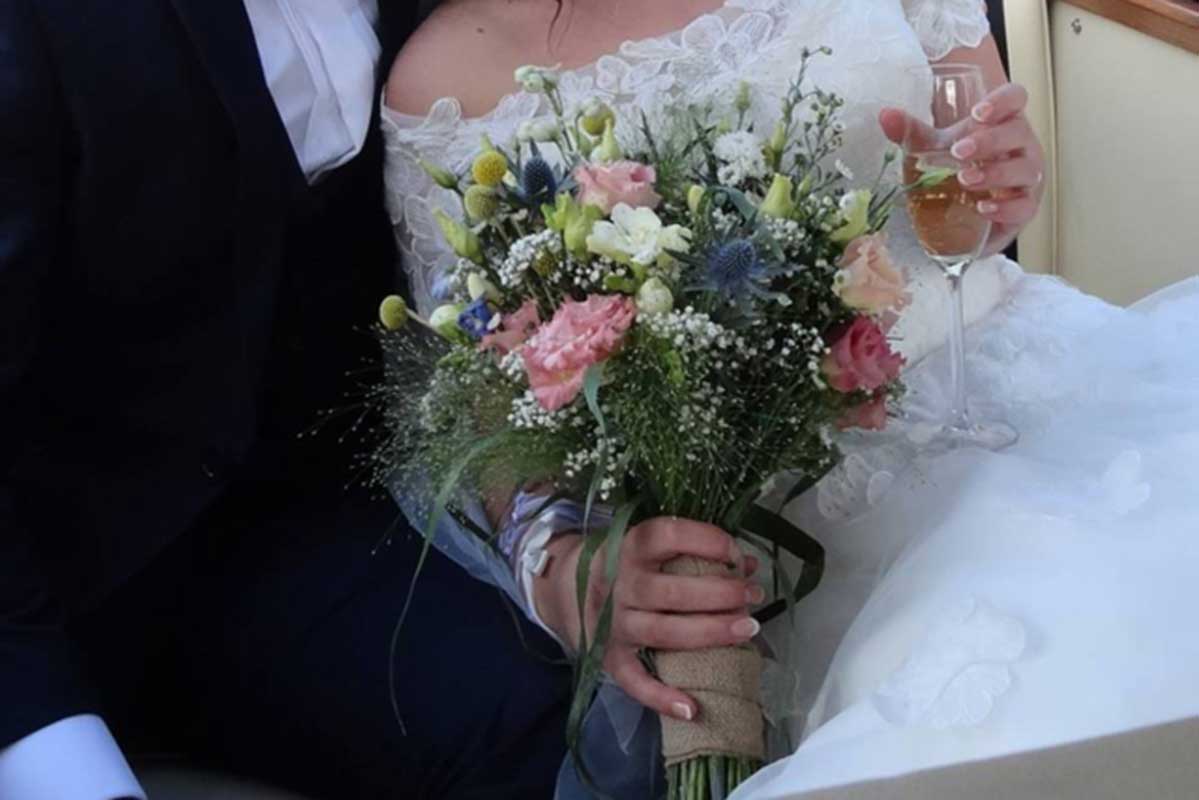 Rustic Bride and groom Flower Arrangements