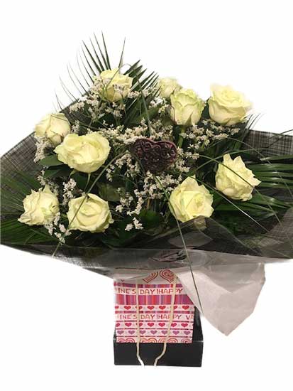 Luxury Valentines Day Gift White Roses Valentines Day flowers in coventry West Midlands