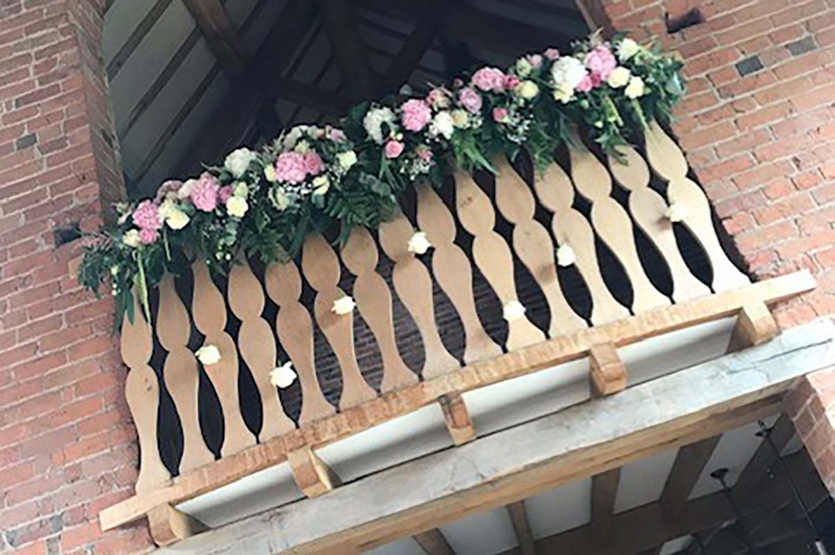 Floral decorations at coventry based wedding