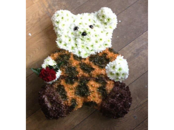 Funeral Flower Bear By Balsall Common based florist